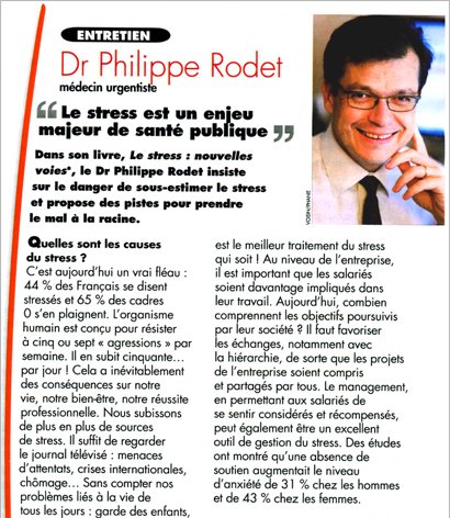 ” Le stress est un enjeu majeur de santé publique “