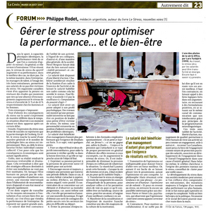 Gérer le stress pour optimiser la performance… et le bien-être