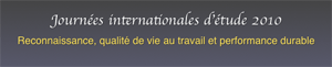 Journées internationales d’étude 2010