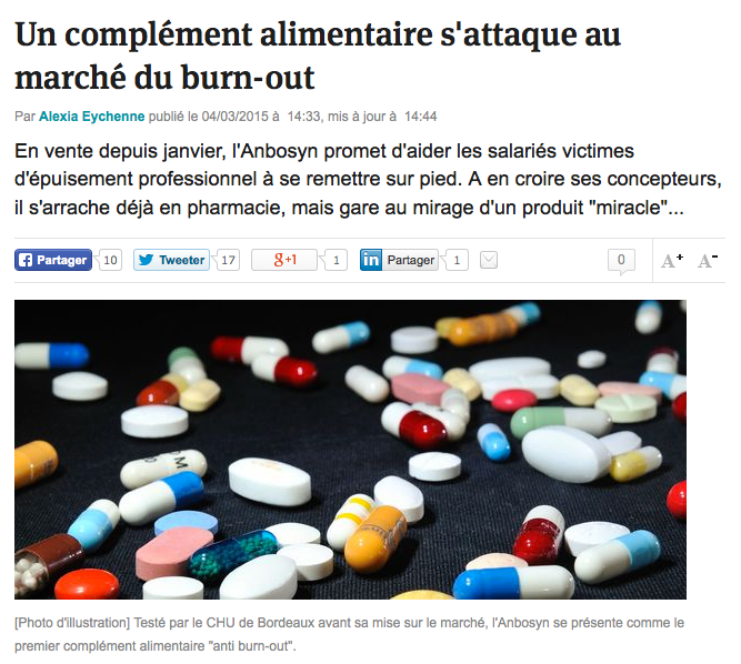 L’Express : Un complément alimentaire contre le burn-out