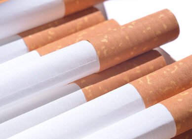 Detail of cigarettes with filter